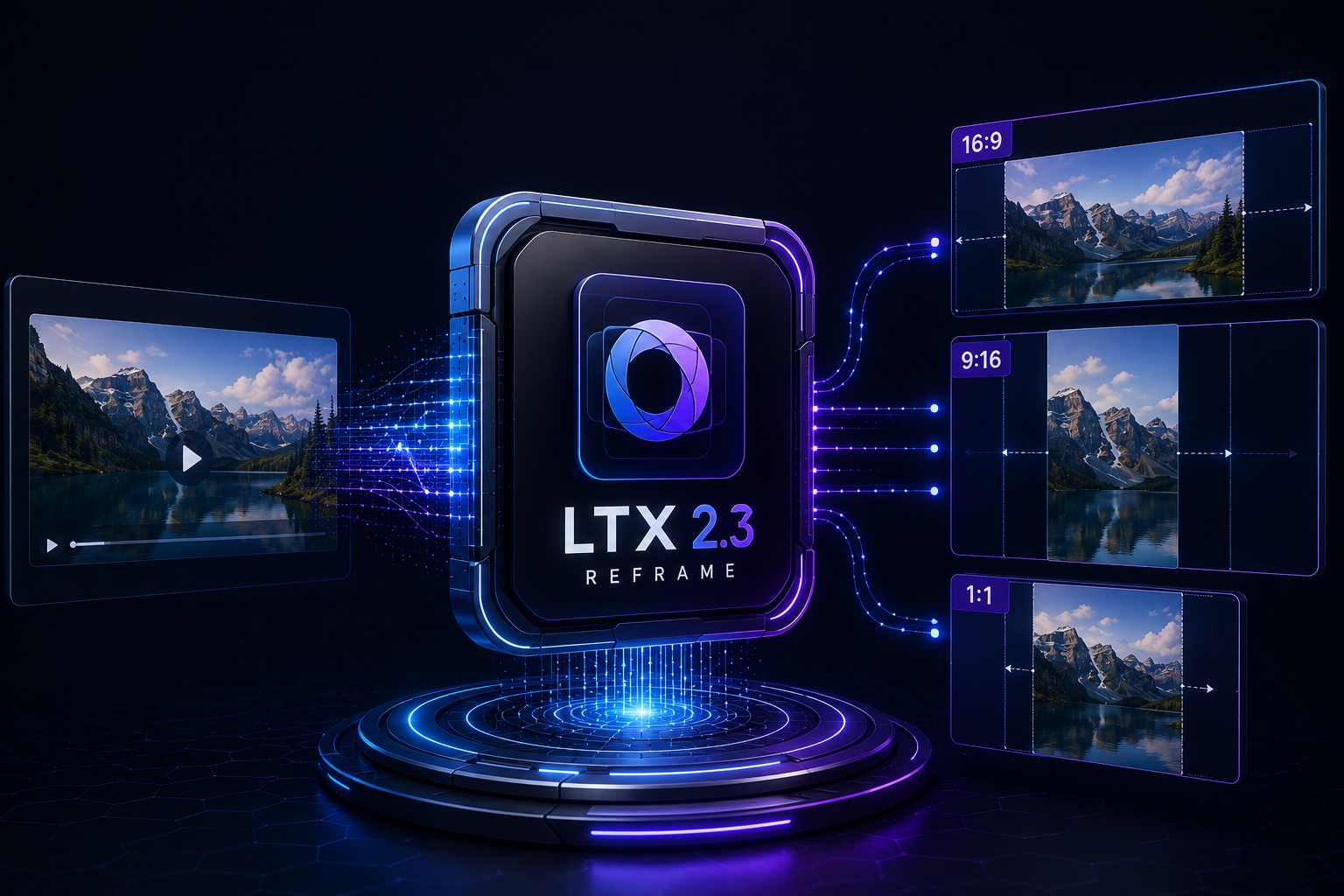 LTX 2.3 Reframe intelligent video resizing