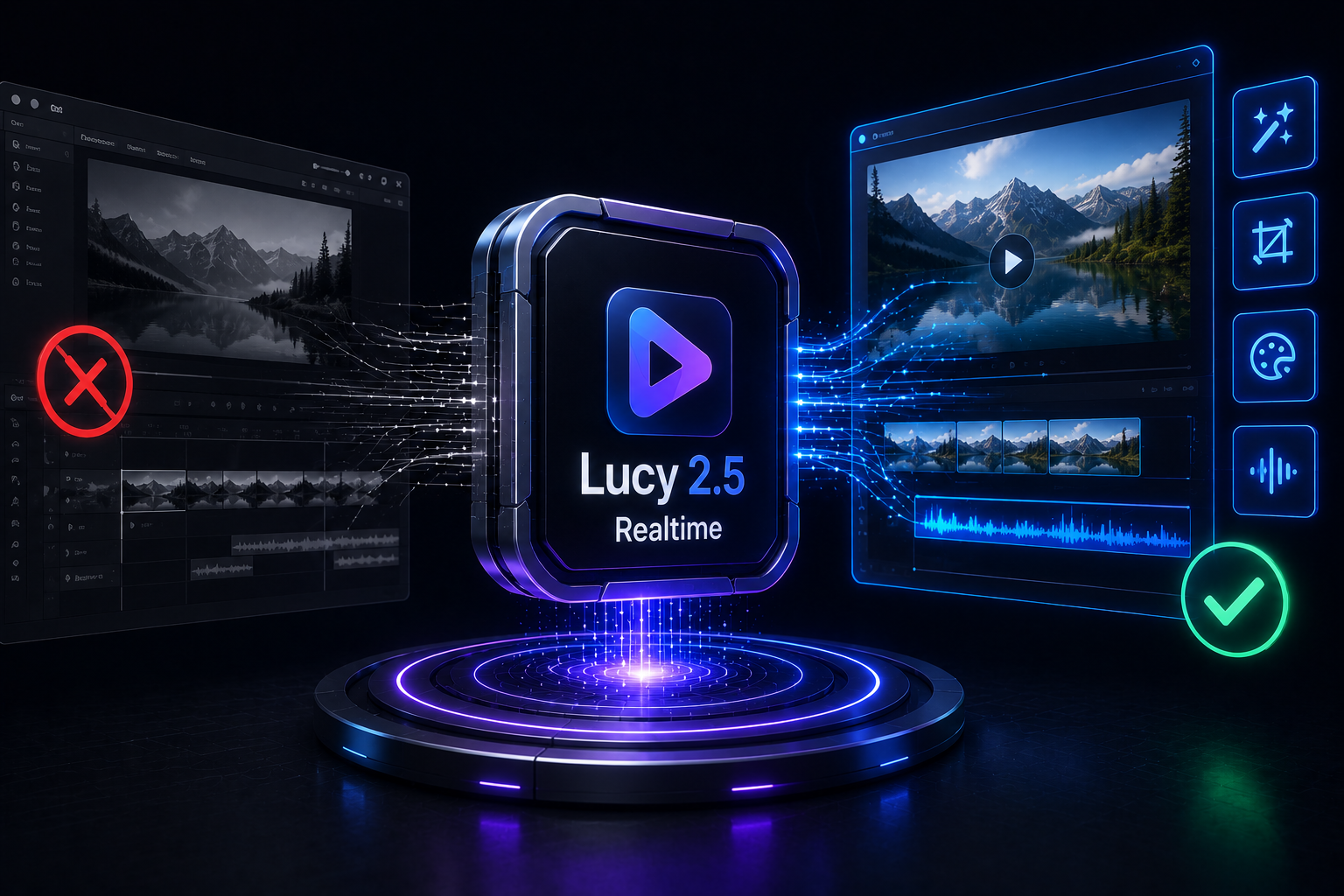 Lucy 2.5 realtime AI video editing